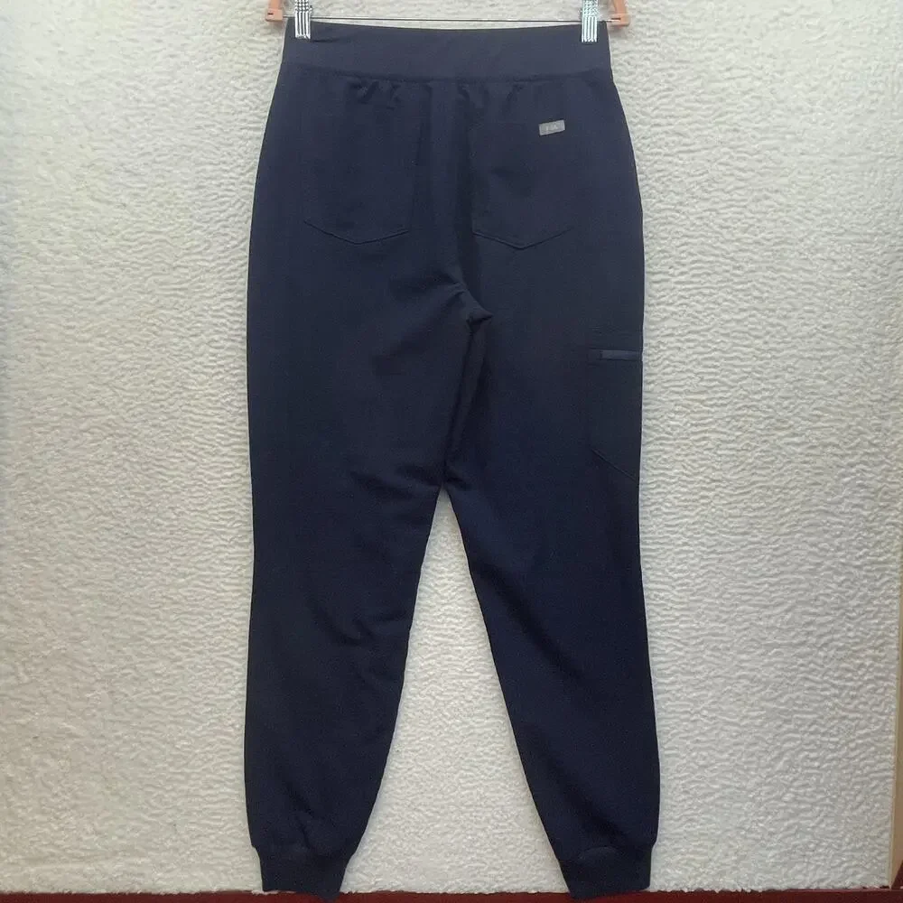 FIGS Scrub Jogger Pants Mens Medium Tall Navy Technical Collection Zip Cargo